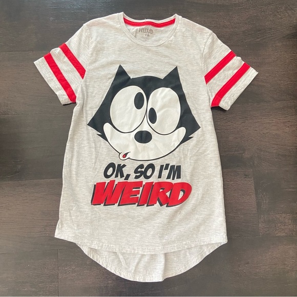 Felix the cat Ok, I'm weird logo Short sleeves tees - Size S - Picture 1 of 8